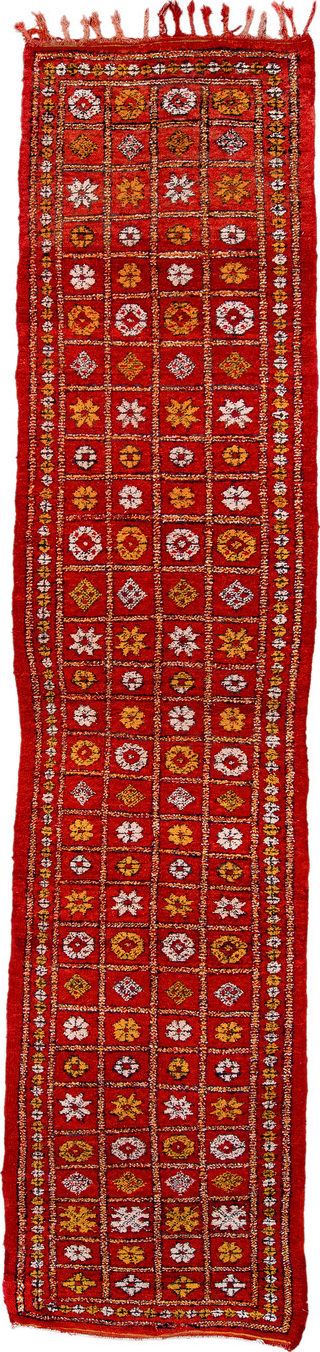 Antique Moroccan Runner Rug (3' x 16')